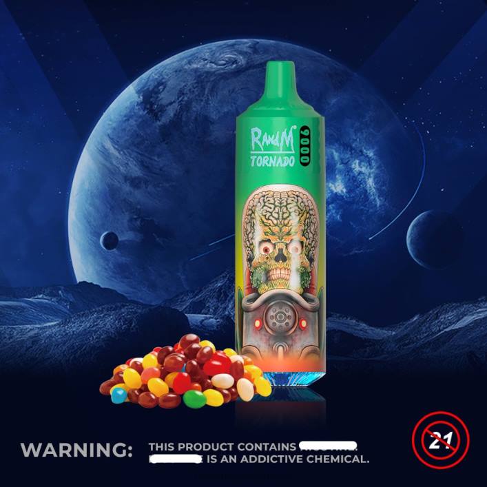RandM Vape Schweiz | RandM Tornado 00P2131 9000 Vape Pod Gerät 1 Stück Version 1 Regenbogenbonbons